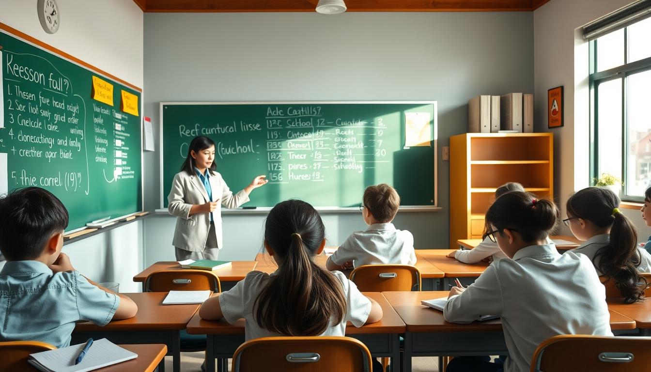 Student using learning strategies while studying